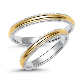 Alianzas de oro blanco y amarillo