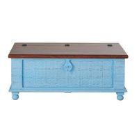 baul de madera maciza de acacia azul 125 cm