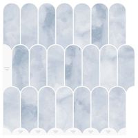 loseta de pluma 20 uds azul claro 30 x 30 cm poliuretano y pet vidaxl