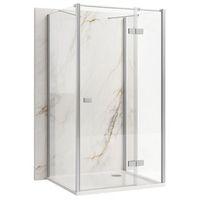 cabina de ducha de pared rea atlas chrome 90x80 left