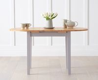 amalfi oak and grey painted extending dining table