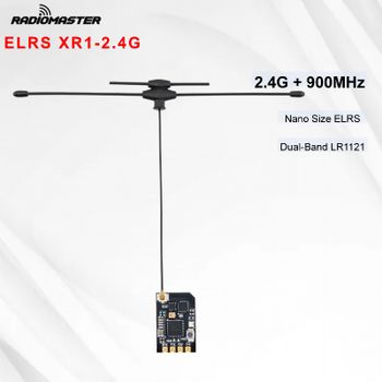 RadioMaster XR1 Nano 2.4GHz 900MHz Receptor ELRS de Doble Banda Transceptor LR1121 para Dron FPV