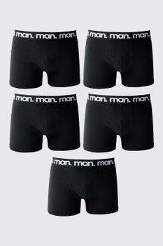 Pack De 5 Bóxers Man, Negro