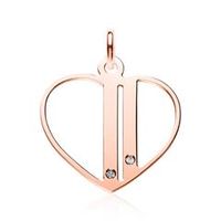 colgante grabado corazon de plata 925 circonita rosa