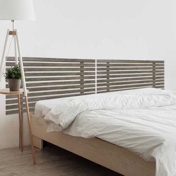 Dhome Cabecero De Madera Reciclada Dm Para Camas De 190 Estilo Japones Con Patas Dual Dividido En 2 Piezas Cama Palet Herrajes Incluidos (190cm Dual, Roble Amazonas)