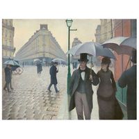 legendarte - cuadro lienzo impresion digital - calle de paris dia lluvioso - gustave caillebotte - decoracion pared cm 80x100