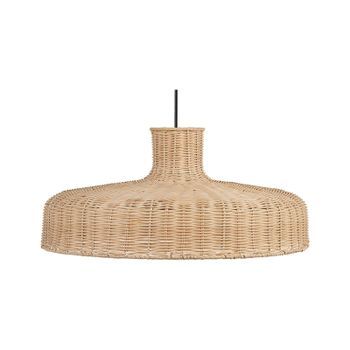Lámpara De Techo De Ratán Beige Natural 108 Cm Hecho A Mano Boho Tamarin