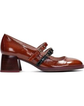 de HISPANITAS HISPANITAS BHI243717 - ZAPATO MARY JANE DE TACÓN BLOQUE EN CUERO MARRÓN MARRóN