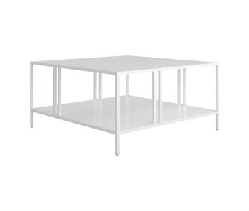 Mesa de centro kumlinge cuadrada 40x80x80 cm - blanco [en.casa]