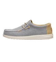 heydude para hombre hd40003 zapatillas wally braided gris 44 tela plano cordones casual
