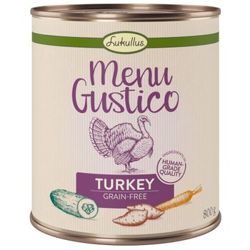 Lukullus Menu Gustico Saver Pack 24 x 800g - Turkey with Sweet Potato, Courgette & Carrot
