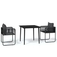 juego de comedor para jardin 3 uds negro cfw432250