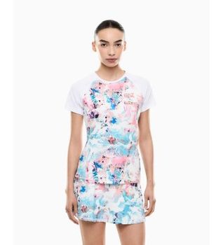 EA7 para mujer. 7W000890_AF14524 Camiseta Tennis blanco (S), Casual, Deportivo, Poliamida, Manga corta