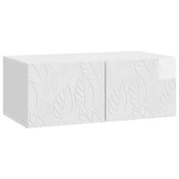 mueble de tv de pared 595 x 41 x 30 cm blanco brillante vidaxl