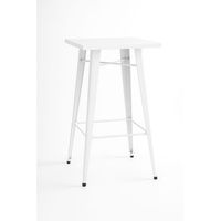dudeco mesa alta leeds cuadrada 60 blanco