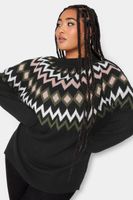 yours jersey negro fairisle de punto  mujer curvy y tallas grandes yours