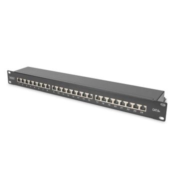 Panel de parcheo Digitus DN-91624S-EA 24 puertos Cat6A apantallado 1U