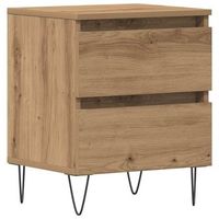 mesita de noche  armario de noche  mesa de noche con cajon roble artisan 40 x 35 x 50 cm