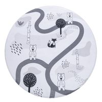 alfombra infantil lavable chiko blanco 80 cm redondo