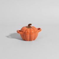 plato de calabaza de gres marron