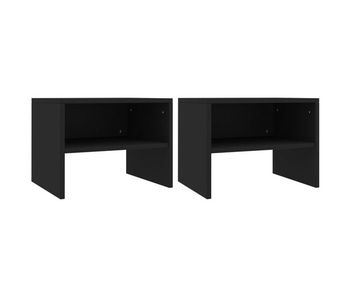 Vidaxl mesitas de noche 2 uds madera contrachapada negro 40x30x30 cm