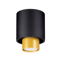 lampara de techo negrodorado acero alt 14 cm