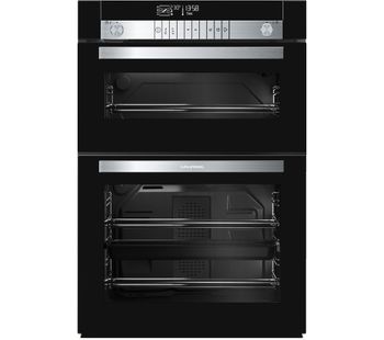 GRUNDIG GEDM47000B Electric Built-under Double Oven - Black, Black