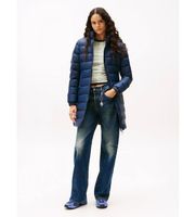 tommy jeans para mujer dw0dw18864 abrigo acolchado de plumon brillante marino xs casual nylon