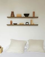 estanteria flotante de abeto macizo marron 2 baldas 120x20 cm