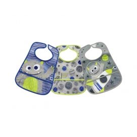 Set de baberos de rizo y EVA con recogemigas 3 uds Alien-Cosmos-Rocket
