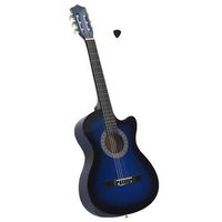 guitarra acstica occidental cutaway 6 cuerdas azul sombras 38l
