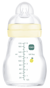 MAM Biberón Cristal Feel Good Flujo Lento Neutro Mate 0-2m 170 ml