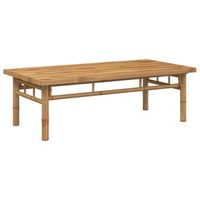 mesa de centro 110x55x35 cm bambu con acabado natural - marron