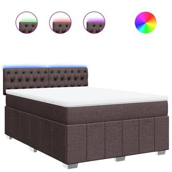 Cama Tapizada 200x144x100,5 Cm Tejido - Marrón