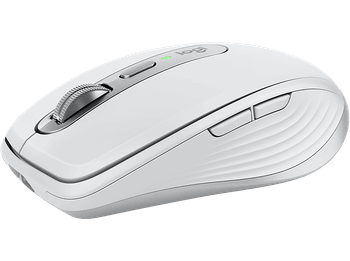 Ratón inalámbrico - Logitech MX Anywhere 3S para Mac, Bluetooth, 8000 DPI, Multidispositivo, Carga rápida, Botones personalizables, Blanco