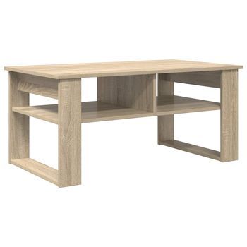 Mesa De Café Roble Sonoma 96 X 54 X 44 Cm Madera De Ingeniería Vidaxl