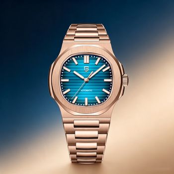Relojes PAGANI DESIGN 2026 en oro rosa para hombre, reloj mecánico automático de lujo para hombre, espejo de zafiro AR luminoso, resistente al agua, de acero inoxidable, reloj de regalo para hombre