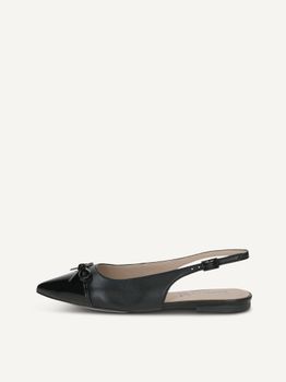 CAPRICE Ballerina, black, made of Leather and textile with Block heel, Size 37