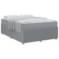 estructura de cama gris claro 160 x 200 cm tela vidaxl
