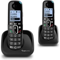 amplicomms bigtel 1502 duo telefonos inalambricos dect para mayores
