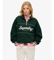superdry para mujer w2012380a sudadera country club loose 14 zip en verde m casual algodon