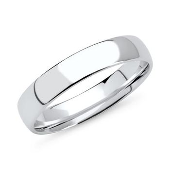 Anillo grabable para hombre en oro blanco 14 quilates