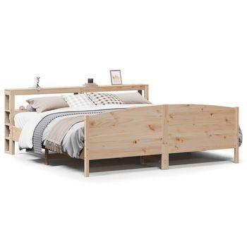 Estructura De Cama Sin Colchón Madera Maciza De Pino 180x200 Cm Vidaxl