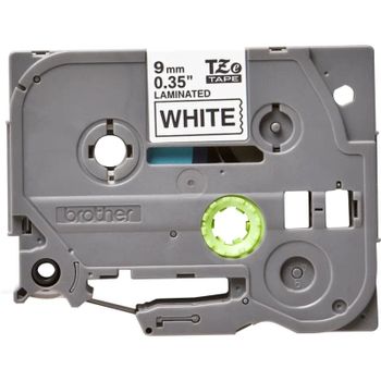 Brother Cinta Laminada para Rotuladora Electrónica TZE221 Negro sobre Blanco