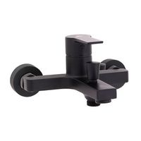 grifo monomando bano ducha habitex serie elisa matte negra