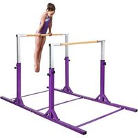barra de gimnasia para ninos 6 a 12 anos doble barras costway 250 x 130 x 140 cm morado