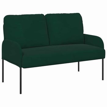 Sofás Con Cojín 110cm Verde Oscuro Madera Contrachapada Vidaxl