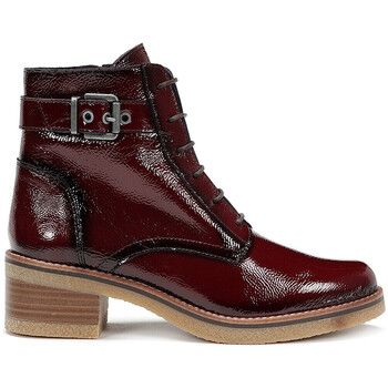 Dorking Botines d8686 burdeos para mujer