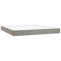 colchon de cama  colchon de muelles ensacados terciopelo gris claro 160x210x20cm