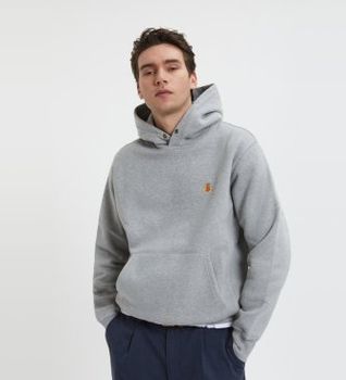 Baracuta para hombre. BRFEL0046UT2768 Sudadera con Capucha y Logotipo de Polar gris (L), Casual, Algodón